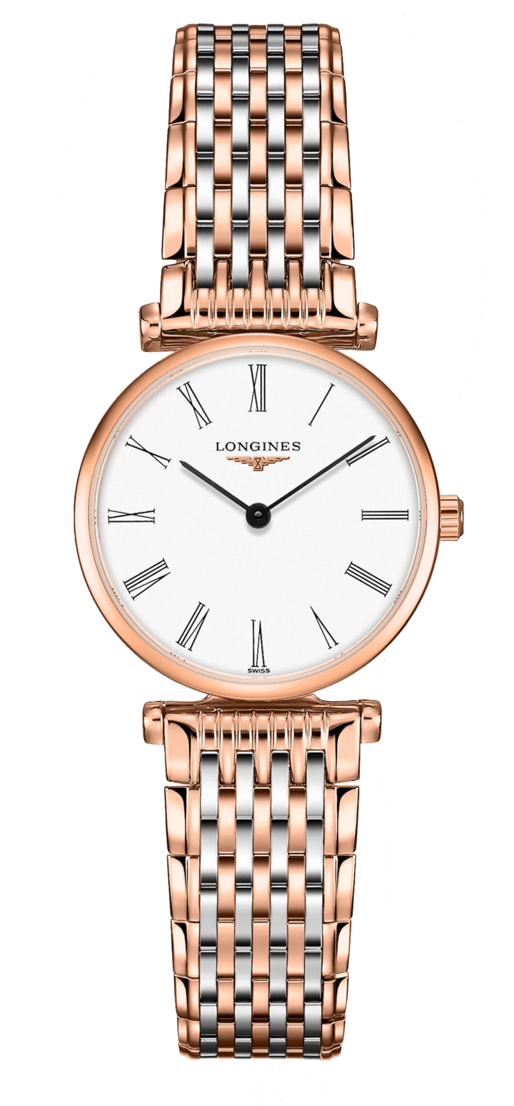 Longines La Grande Classique De Longines White Dial Two Tone Mesh Bracelet Watch for Women - L4.209.1.91.7