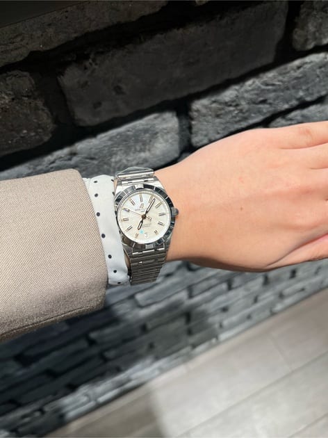 Breitling Chronomat 32 Mother of Pearl Dial Silver Steel Strap Watch for Women - A77310101A4A1