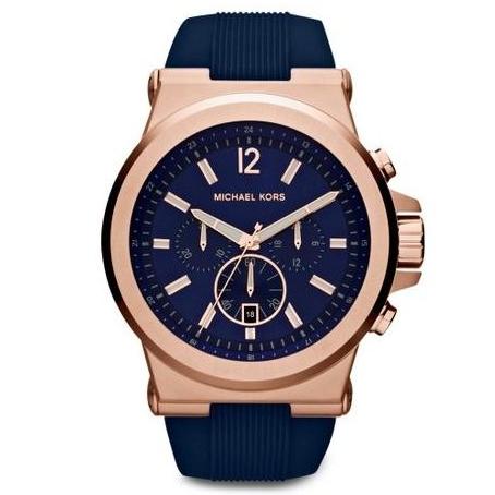 Michael Kors Dylan Blue Dial Blue Rubber Strap Watch for Men - MK8295