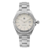 Tag Heuer Aquaracer Quartz White Dial Silver Steel Strap Watch for Men - WAY1111.BA0928