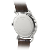 Tissot T Classic Bridgeport Silver Dial Brown Leather Strap Watch For Men - T097.410.16.038.00
