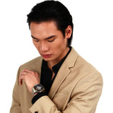 Maserati SFIDA Automatic Skeleton Black Dial Two Tone Steel Strap Watch For Men - R8823140010