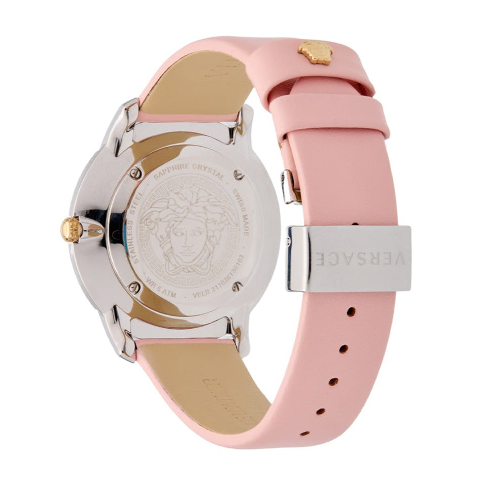 Versace Audrey Quartz White Dial Pink Leather Strap Watch for Women - VELR00119