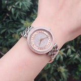 Michael Kors Darci Rose Gold Dial Silver Steel Strap Watch for Women - MK3446