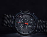 Tissot T Classic PR 100 Chronograph Black Dial Black Mesh Bracelet Watch For Men - T101.417.33.051.00
