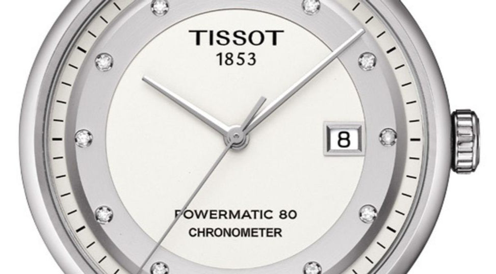 Tissot T Classic Luxury Powermatic 80 White Dial Silver Steel Strap Watch For Men - T086.408.11.016.00