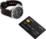 Seiko 5 Sports SKX Automatic Black Dial Black Leather Strap Watch for Men - SRPD55K2