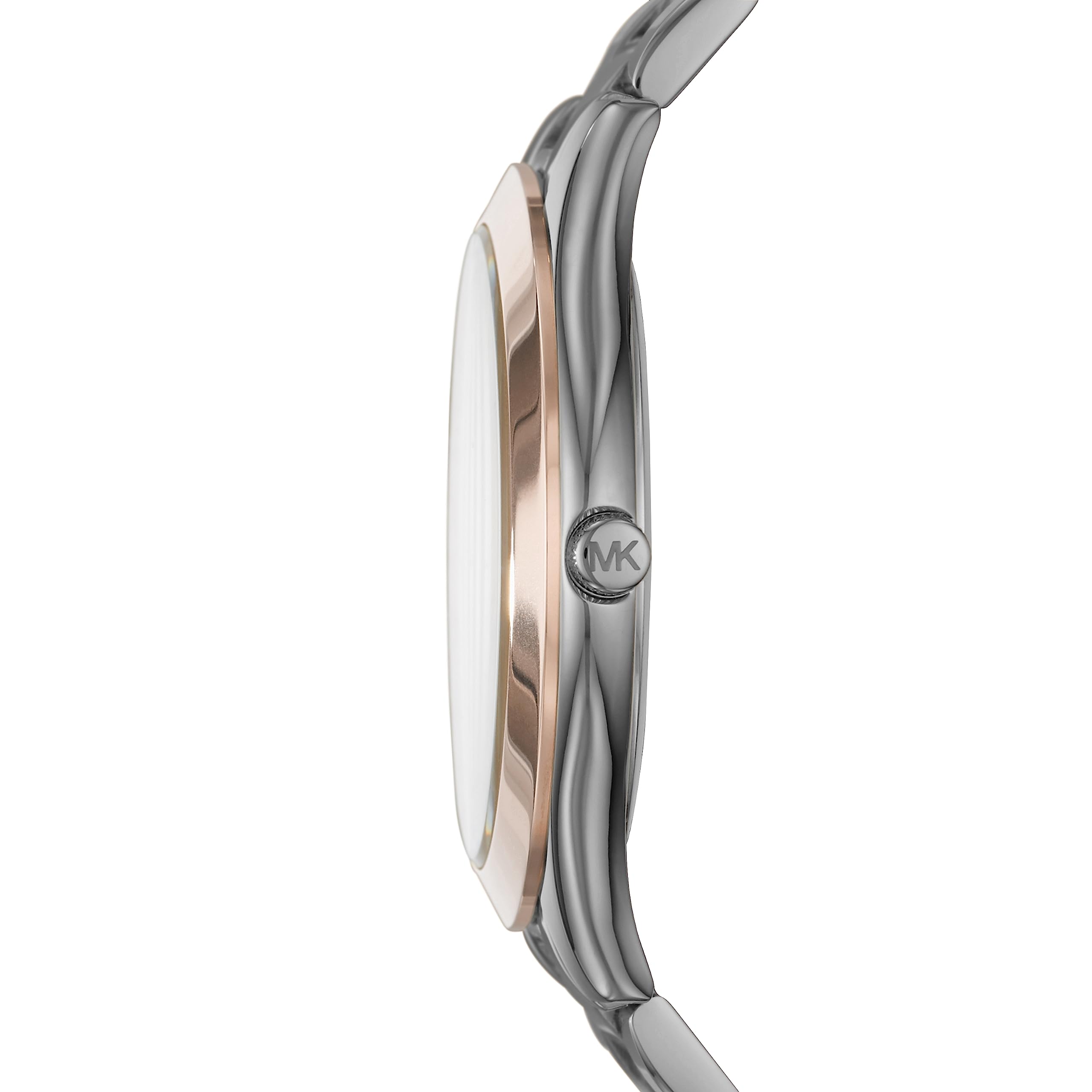 Michael Kors Runway Quartz Grey Dial Grey Steel Strap Watch For Women - MK8576