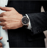 Daniel Wellington Classic Sheffield Black Dial Black Leather Strap Watch For Women - DW00100139