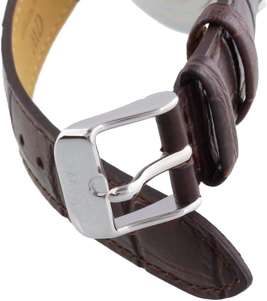 Daniel Wellington Classic Petite York Black Dial Brown Leather Strap Watch For Women - DW00100182