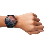 Diesel Mr Daddy 2.0 Chronograph Black Dial Black Steel Strap Watch For Men - DZ7395