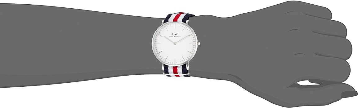 Daniel Wellington Classic Canterbury White Dial Two Tone NATO Strap Watch For Women - DW00100051