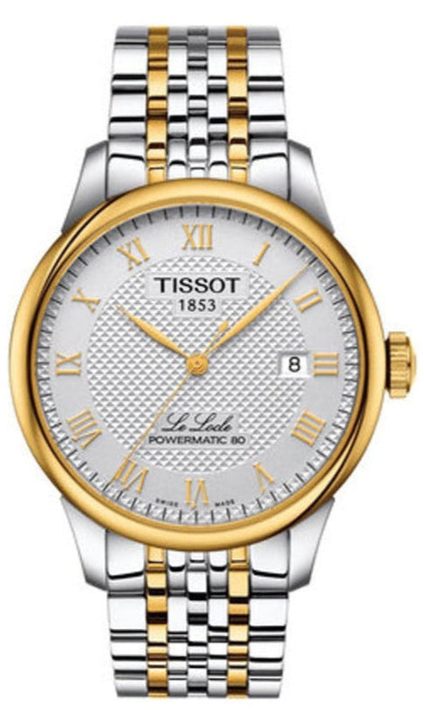 Tissot Le Locle Powermatic 80 Silver Dial Two Tone Steel Strap Watch For Men - T006.407.22.033.01