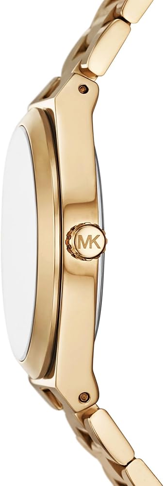 Michael Kors Lennox Three-Hand Gold Dial Gold Steel Strap Watch for Women - MK7500