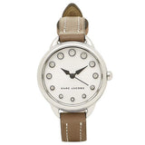 Marc Jacobs Betty White Dial Brown Leather Strap Watch for Women - MJ1480