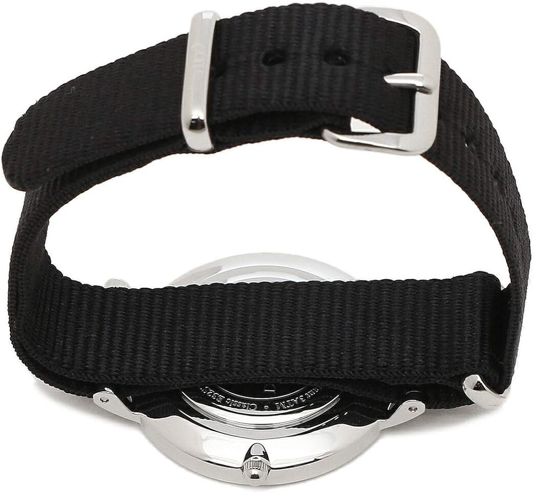 Daniel Wellington Classic Petite Cornwall White Dial Black NATO Strap Watch For Women - DW00100254