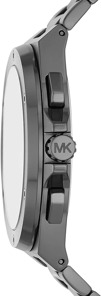 Michael Kors Lennox Chronograph Quartz Grey Dial Grey Steel Strap Watch For Men - MK9102