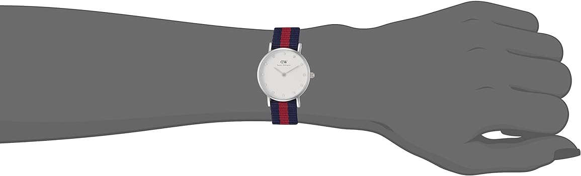 Daniel Wellington Classy Oxford White Dial Two Tone Nylon Strap Watch For Women - DW00100072