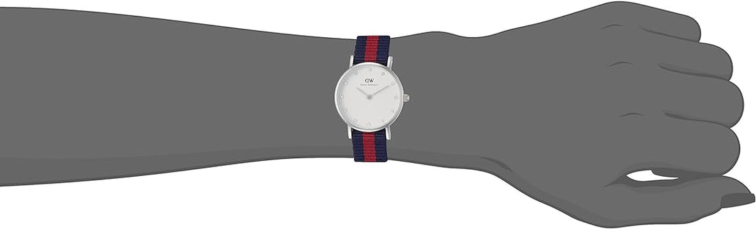 Daniel Wellington Classy Oxford White Dial Two Tone Nylon Strap Watch For Women - DW00100072