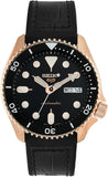 Seiko 5 Sport SKX Automatic Black Dial Black Silicone Strap Watch For Men - SRPD76K1