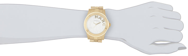 Marc Jacobs Rivera White Dial Gold Steel Strap Watch for Women - MBM3134
