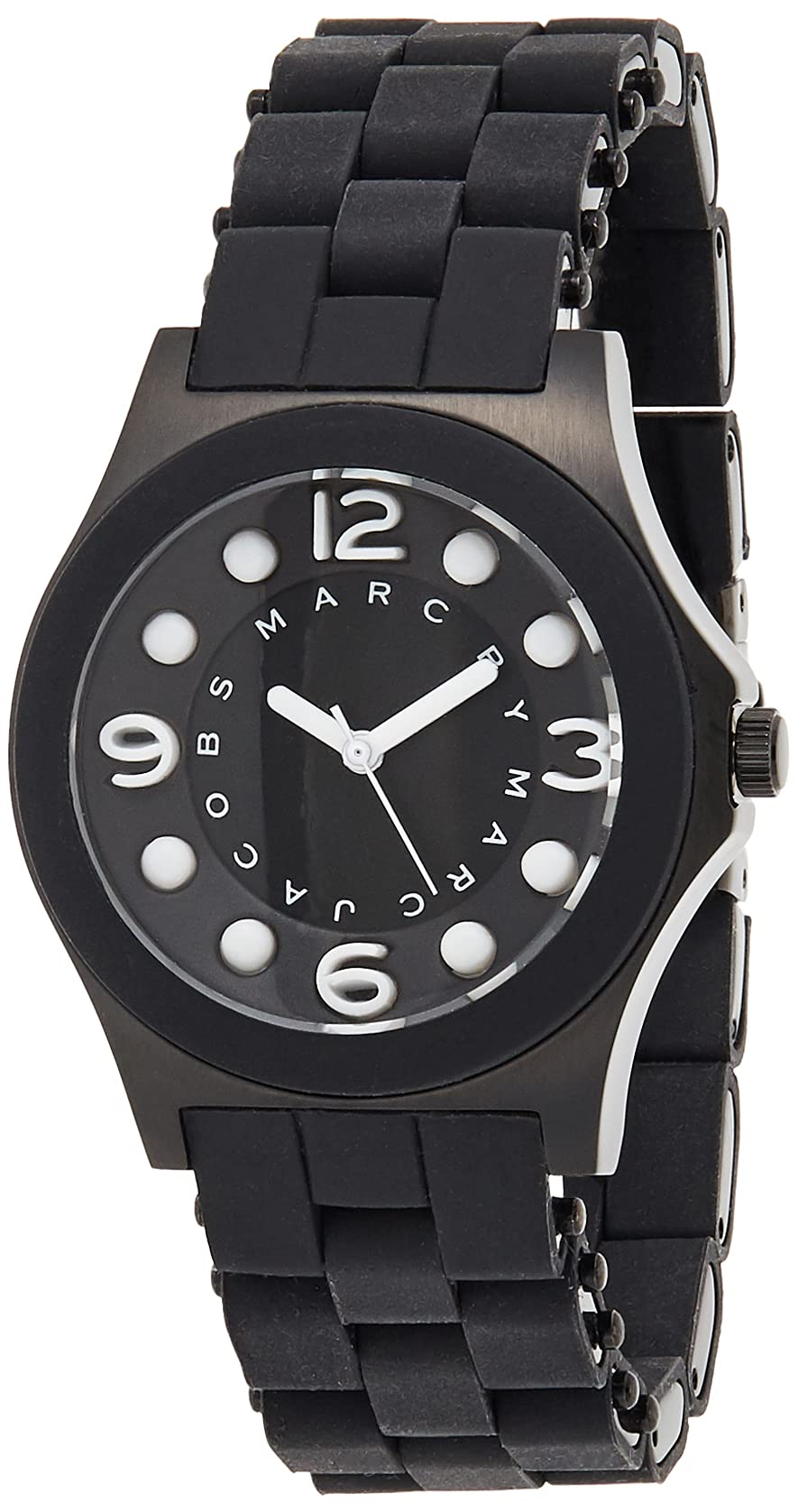 Marc Jacobs Pelly Black Dial Black Silicone Strap Watch for Women - MBM2528