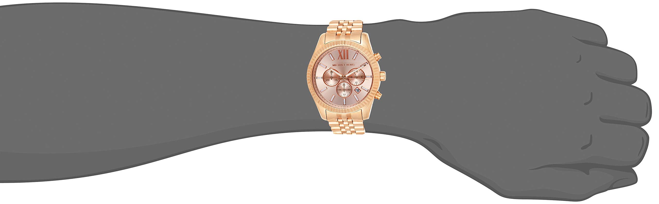 Michael Kors Lexington Rose Gold Dial Rose Gold Steel Strap Watch for Men - MK8319