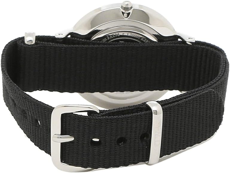 Daniel Wellington Classic Petite Cornwall Black Dial Black NATO Strap Watch For Women - DW00100216