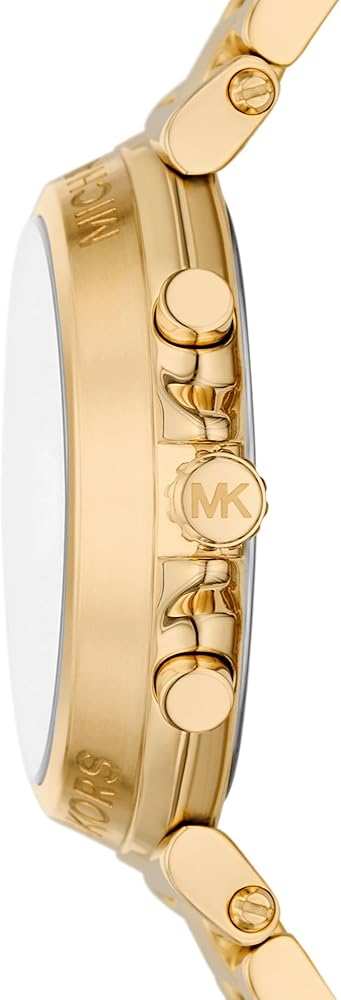 Michael Kors Maren Chronograph Gold Dial Gold Steel Strap Watch for Women - MK7493