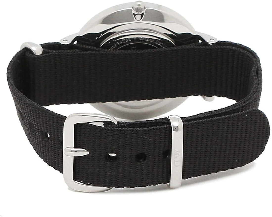 Daniel Wellington Classic Petite Cornwall White Dial Black NATO Strap Watch For Women - DW00100254