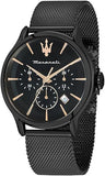 Maserati Epoca Chronograph Black Dial Black Mesh Strap Watch For Men - R8873618013