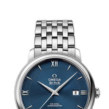 Omega De Ville Prestige Co-Axial Orbis Blue Dial Silver Steel Strap Watch for Men - 424.10.40.20.03.001