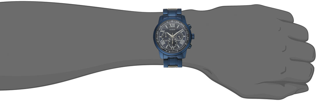 Guess F14 Chronograph Analog Blue Dial Blue Steel Strap Watch For Women - W0448L5