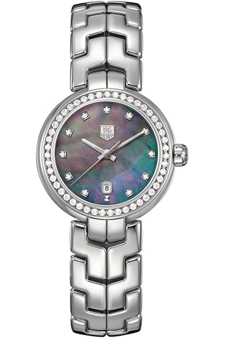 Tag Heuer Link Trilogy Cameron Diaz Diamonds Mother of Pearl Dial Silver Steel Strap Watch for Women - WAT1419.BA0954