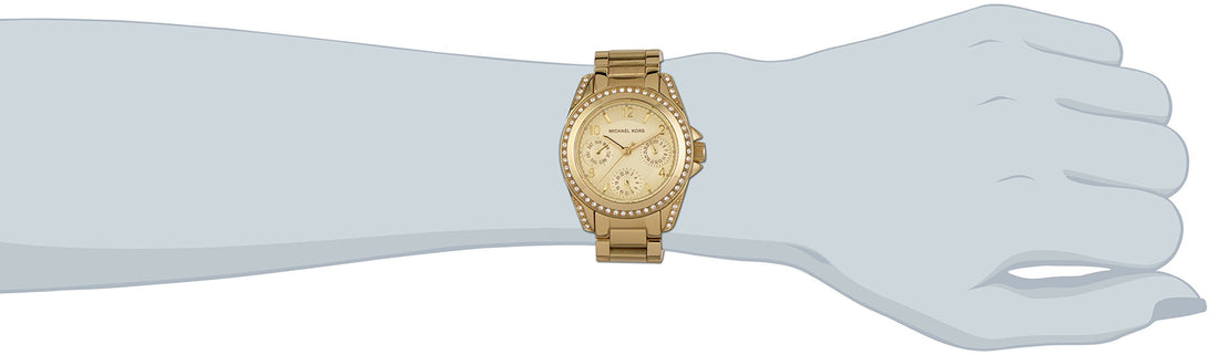 Michael Kors Blair Gold Dial Gold Steel Strap Watch for Women - MK5639