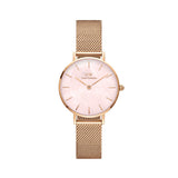 Daniel Wellington Petite Melrose Mother of Pearl Pink Dial Pink Mesh Strap Watch For Women - DW00100513