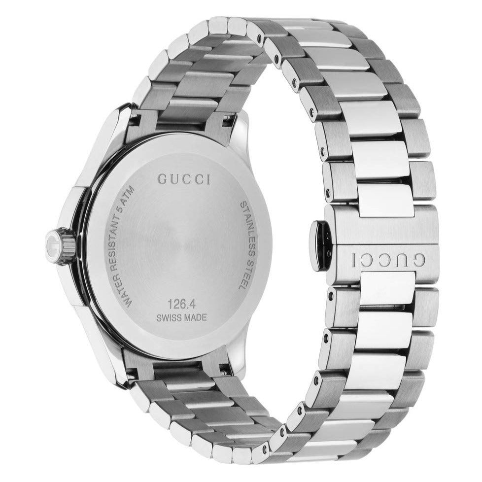 Gucci G Timeless Grey Dial Silver Steel Strap Watch For Men - YA126441
