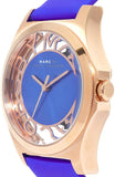 Marc Jacobs Henry Skeleton Blue Dial Blue Leather Strap Watch for Women - MBM1244