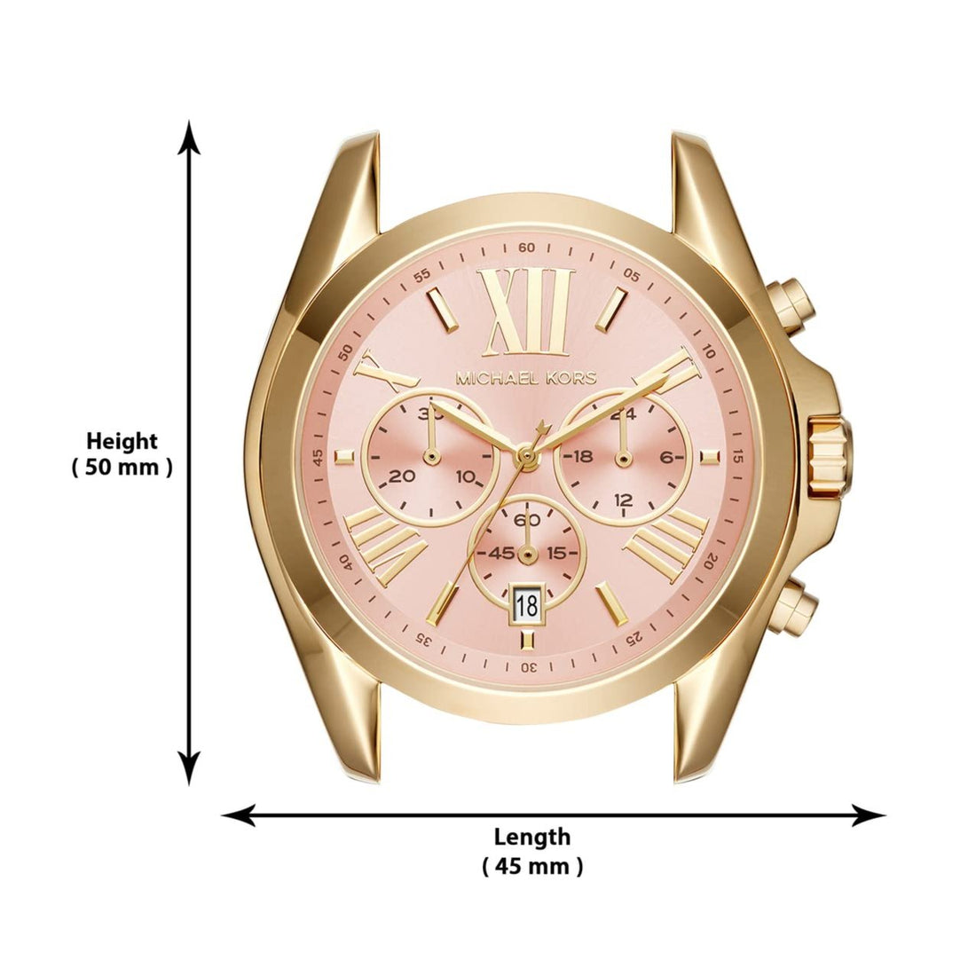 Michael Kors Bradshaw Gold Dial Two Tone Steel Strap Watch for Women - MK6359