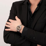 Maserati Legend Chronograph Brown Dial Two Tone Steel Strap Watch For Men - R8873638003