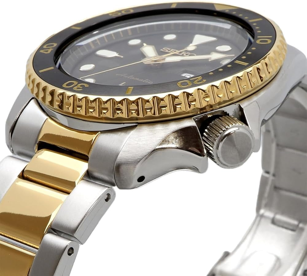 Seiko 5 Sports Automatic Special Creation Black Dial Two Tone Steel Strap Watch For Men - SRPK22