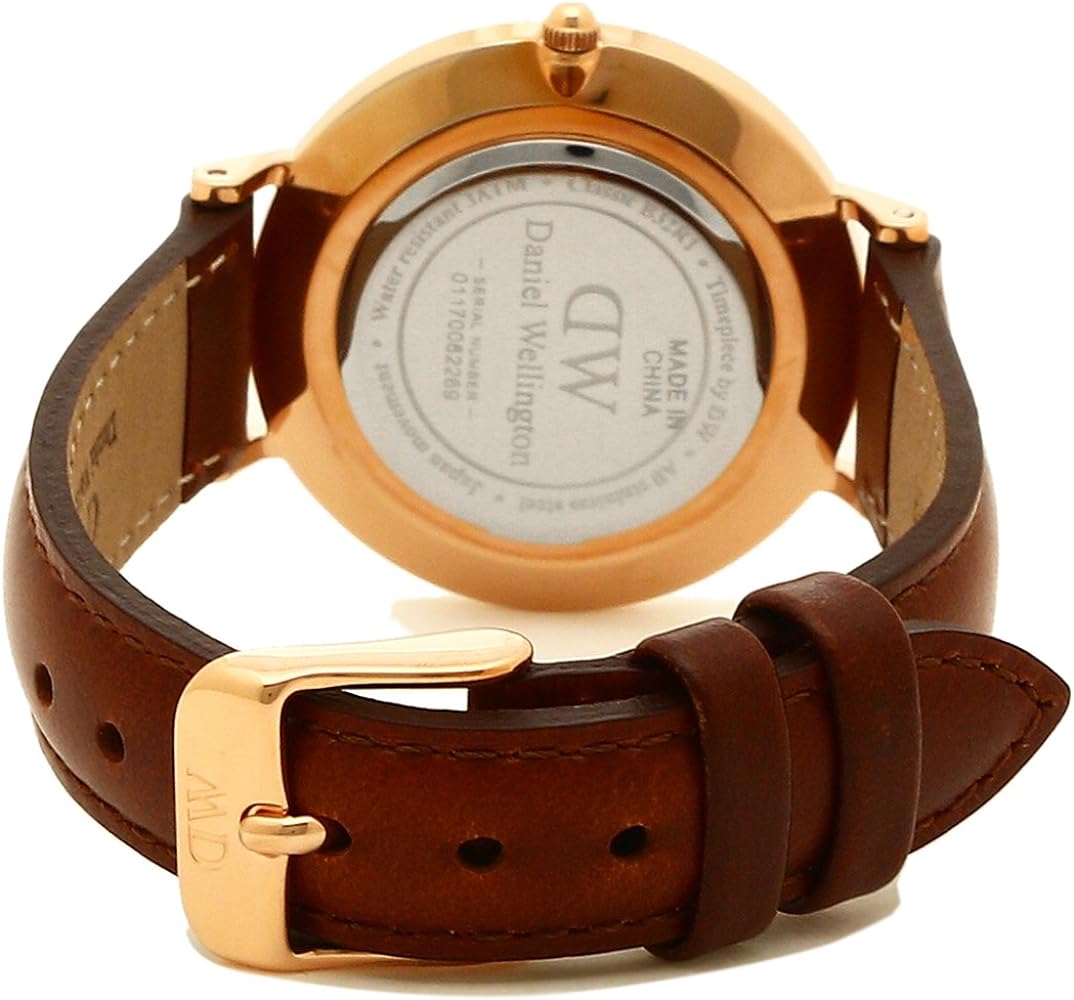 Daniel Wellington Petite St Mawes Black Dial Brown Leather Strap Watch For Women - DW00100169