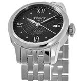 Tissot Le Locle Automatic Lady Black Dial Silver Steel Strap Watch For Women - T41.1.183.56