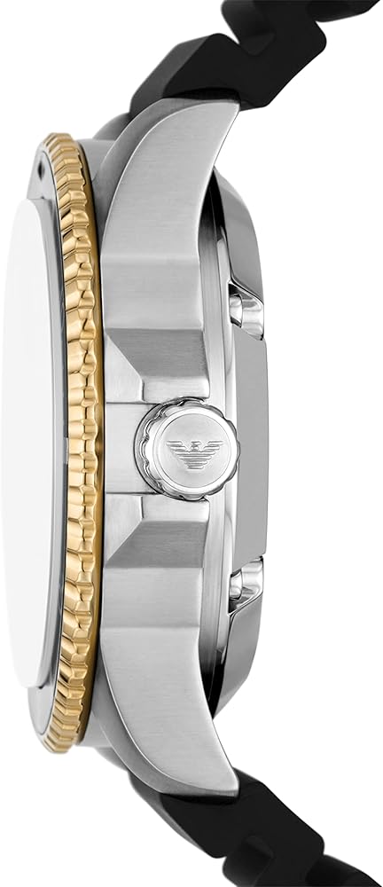 Emporio Armani Meccanico Automatic Red Dial Black Silicon Strap Watch For Men - AR60070