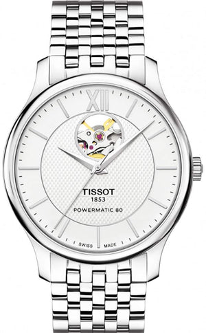 Tissot Tradition Powermatic 80 Open Heart Automatic Watch For Men - T063.907.11.038.00