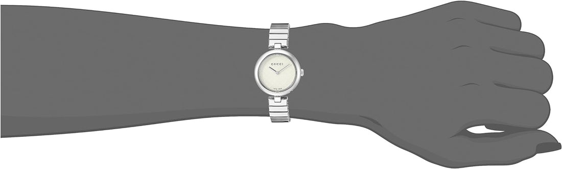 Gucci Diamantissima Quartz White Dial Silver Steel Strap Watch For Women - YA141402