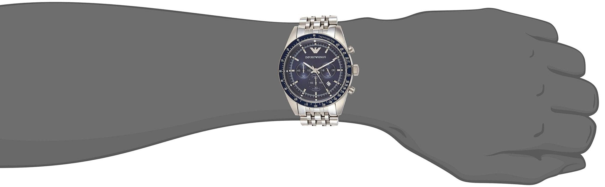 Emporio Armani Sportivo Chronograph Blue Stainless Steel Watch For Men - AR6072