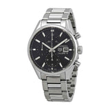 Tag Heuer Carrera Automatic Chronograph Black Dial Silver Steel Strap Watch for Men - CBK2110.BA0715