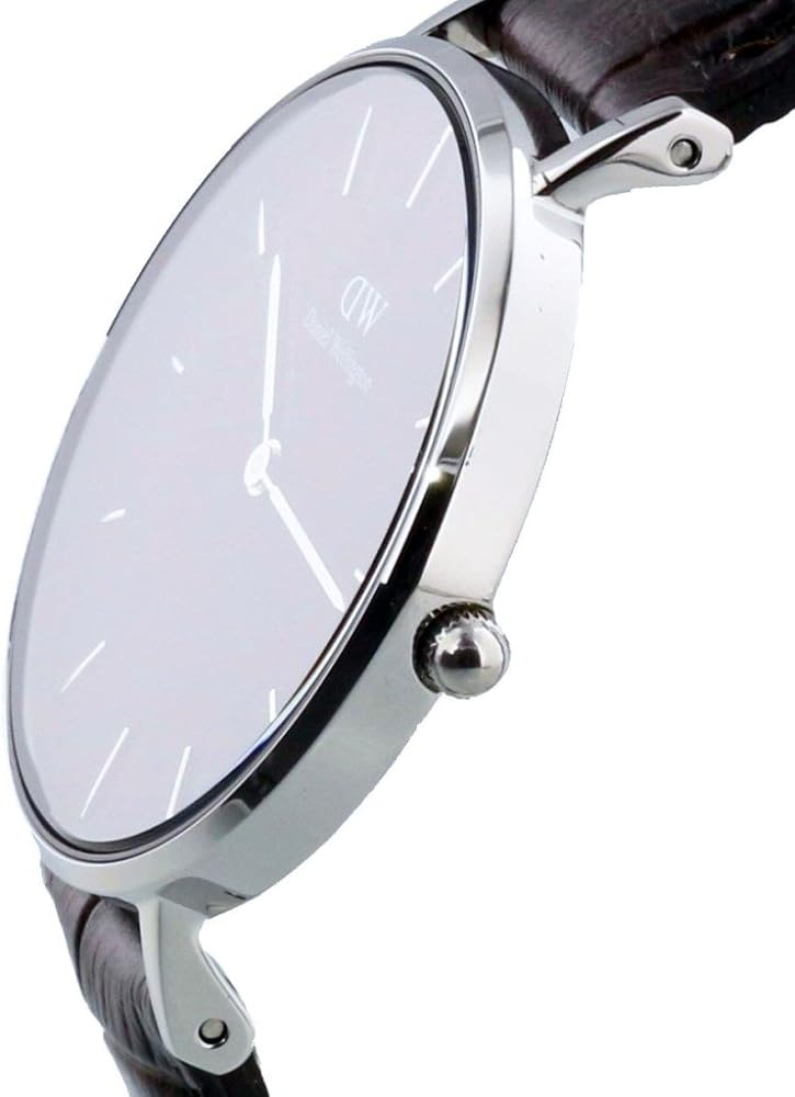 Daniel Wellington Classic Petite York Black Dial Brown Leather Strap Watch For Women - DW00100182