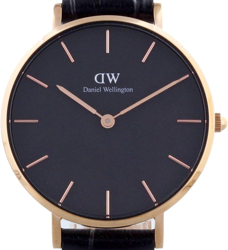 Daniel Wellington Classic Petite Reading Black Dial Black Leather Strap Watch For Women - DW00100167